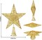 Christmas Tree Toppers Xmas Glitter Gold Hollow Star Treetop Topper
